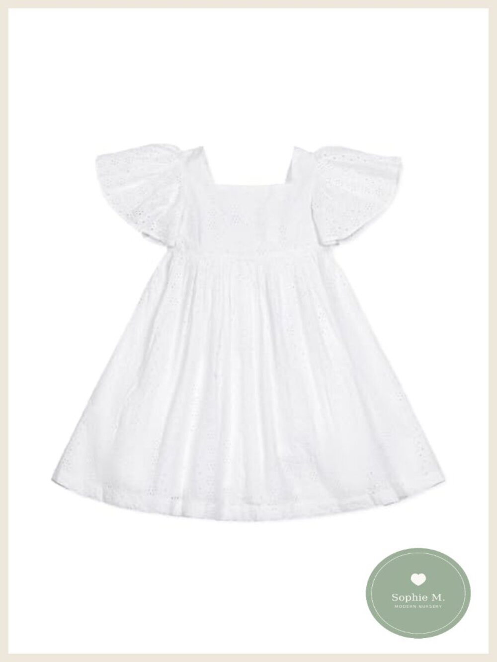 Girls Sleeveless Fit and Flare Knee Length Casual Summer Dress Organic Cotton